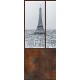 Papier peint adhésif panoramique Verrière Paris Noir et Blanc