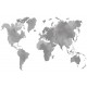 Papier peint adhésif panoramique Grey World Map