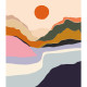 Papier peint adhésif panoramique Montagnes Colors