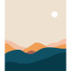 Papier peint adhésif panoramique Soleil sur les Dunes