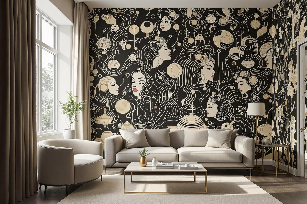 Papier peint cocteau : élégance et style artistique.jpg