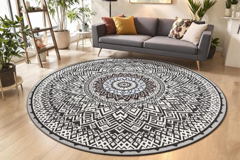 Tapis vinyle rond mandala pour décoration moderne.jpg
